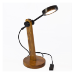 اباجورة-خشب-15×30سم-بيج-Round LED