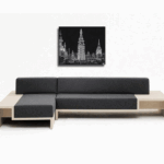 كنبة ركنة-خشب زان-300×70سم-km11