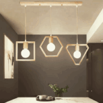 نجفة-معدن و خشب-90×60-EL 21458