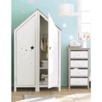 دولاب أطفال-كونتر-100×160سم-أبيض و رمادي-E1D141