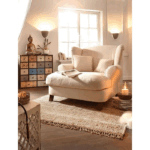 كرسي بذراعين -زان أحمر-80×85سم-E1D56