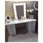 تسريحة -ام دي اف-170×140سم-أبيض-mk 52