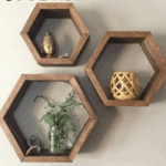 أرفف حائط- خشب-50×50سم-بني-3SODASY