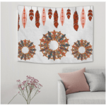 سجاد ديكور حائط-170×130سم-قطيفة-متعددة الألوان-az-005