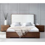 سرير مع كومود-خشب الكونتر-بني فاتح-B3