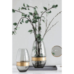 2 زهريات-رمادي فاتح ودهبي-DL-V017