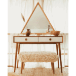 تسريحة-خشب زان-120×100-ابيض و بيج -M U 66