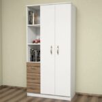 دولاب-ام دي اف تيلاندي-100×120-ابيض و بني-ss21